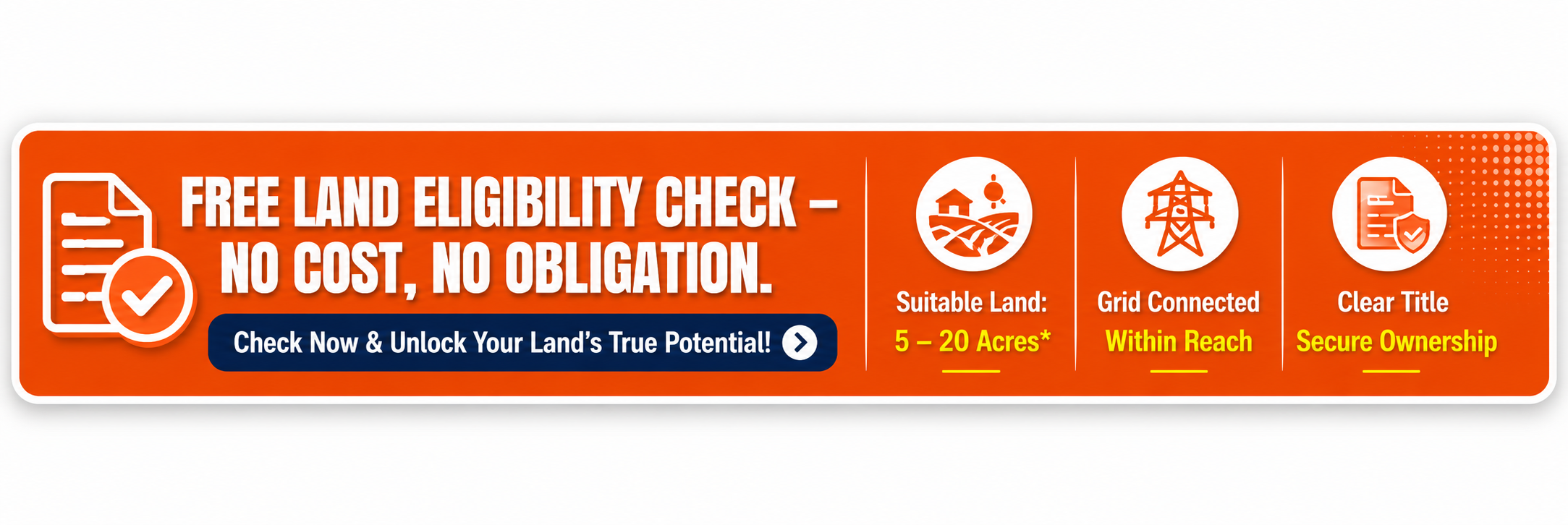 Free Land Eligibility Check - No Cost No Obligation